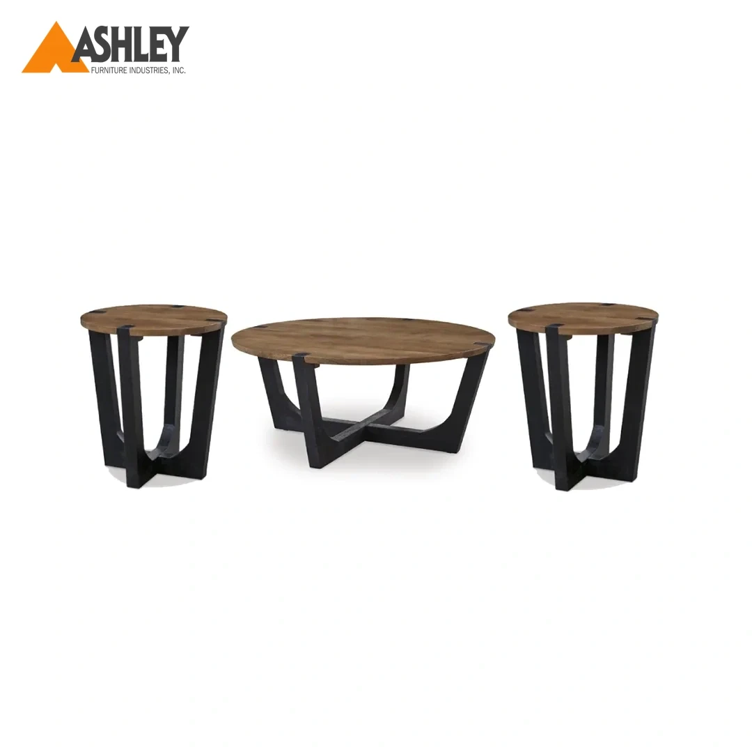 HANNEFORTH COFFEE TABLE SET 3PCS BLACK