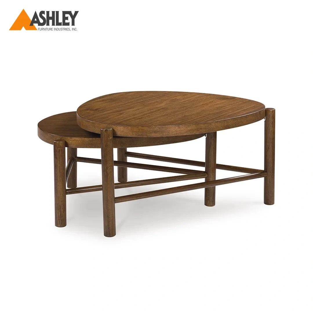 ENGELHAUS NESTED TABLE 2 PCS BROWN