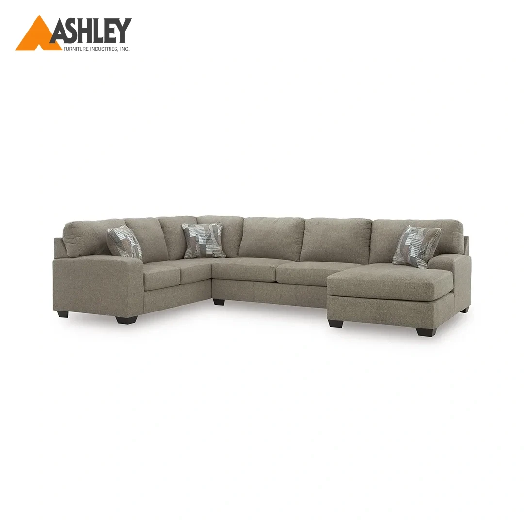 طقم كنبة زاوية 4 قطع نيويلين جريج لون رمادي