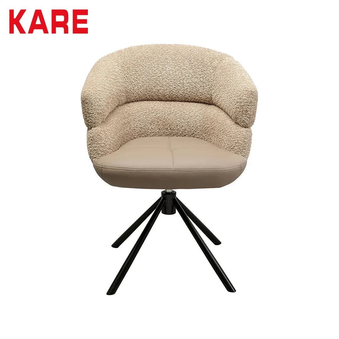 كرسي دوار تيستي مع مسند للذراعين لون بيج