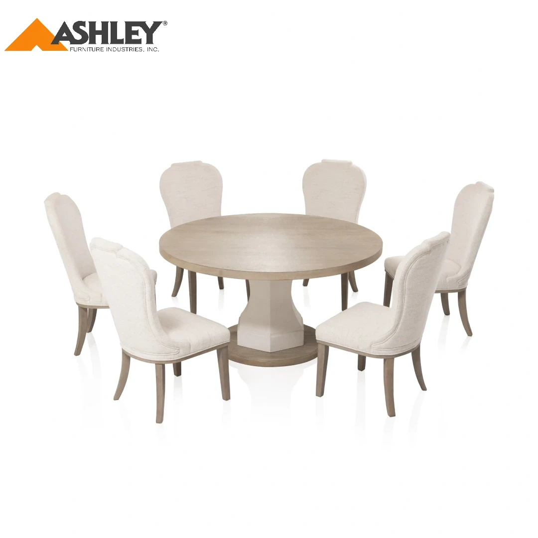 طقم طاولة طعام 6 كرسي جورلينا لون رمادي