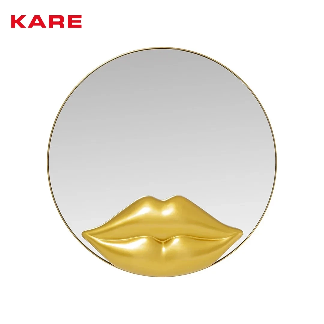 LIPS MIRROR GOLD W100 * D3 * H100 CM