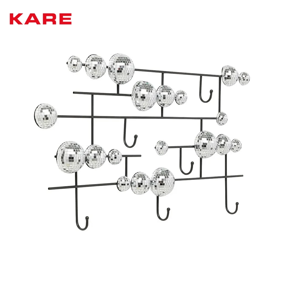 DISCO BALLS WALL COAT METAL SILVER W79 * D6 * H45 CM