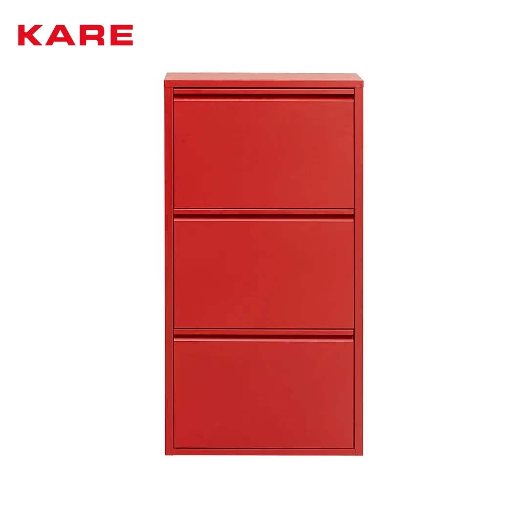 CARUSO METAL SHOE CABINET RED W50 * D15 * H104 CM