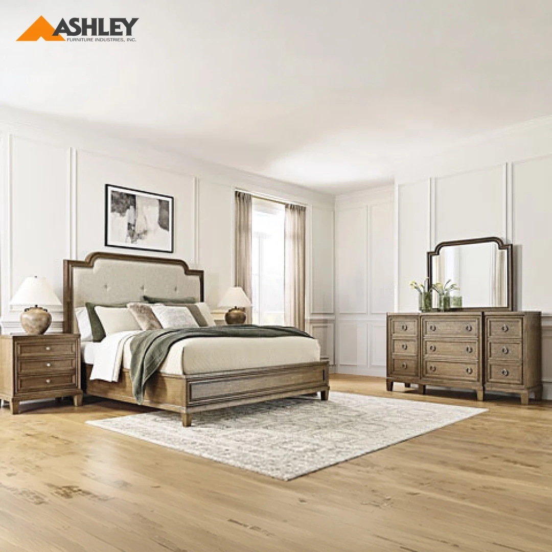 JORLAINA VANDENMORE BEDROOM SET WITHOUT WARDROBE KING SIZE (193 X 203 CM) - BROWN