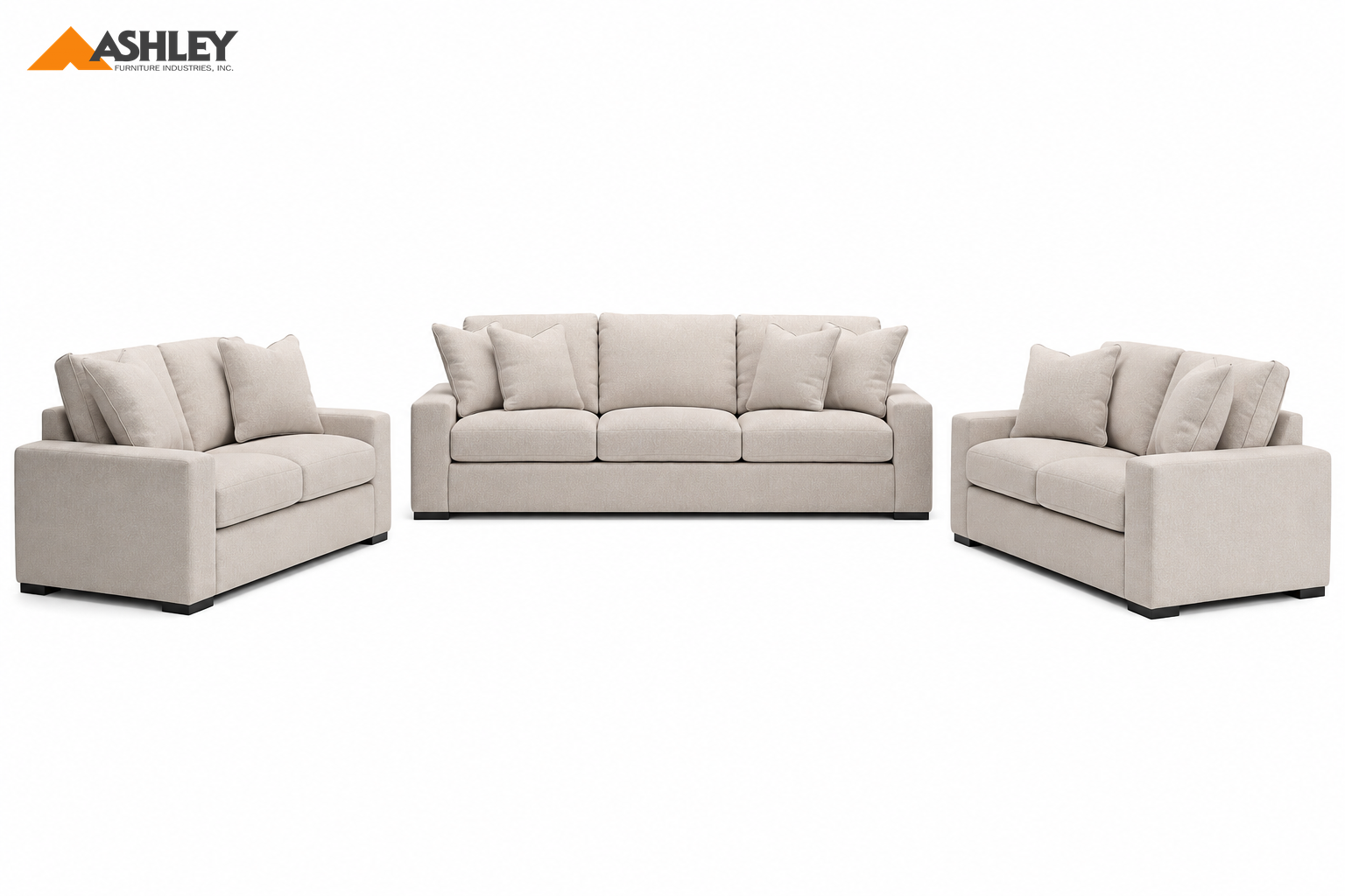 CALDEN SOFA SET 3 PCS - GREY