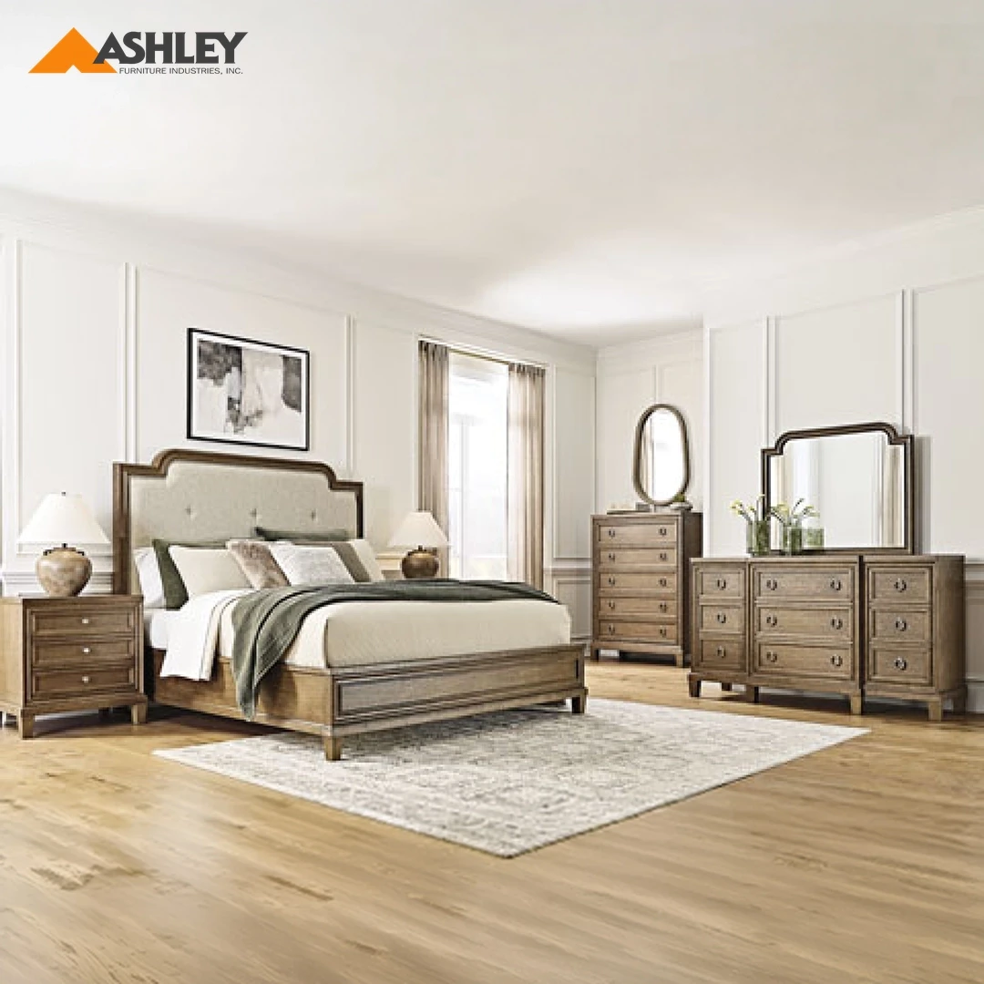 JORLAINA VANDENMORE BEDROOM SET WITHOUT WARDROBE KING SIZE (193 X 203 CM) - BROWN