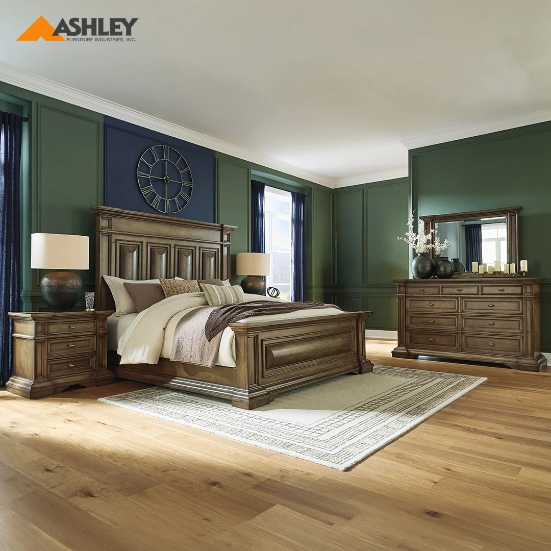 CHANNLEY VANDENMORE BEDROOM SET WITHOUT WARDROBE KING SIZE (193 X 203 CM) - BROWN
