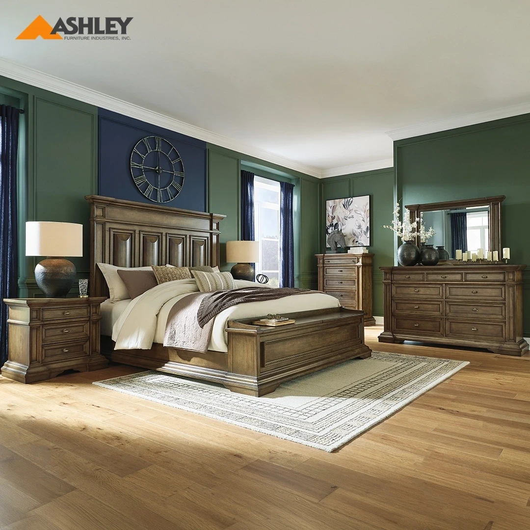 CHANNLEY VANDENMORE BEDROOM SET WITHOUT WARDROBE KING SIZE (193 X 203 CM) - BROWN