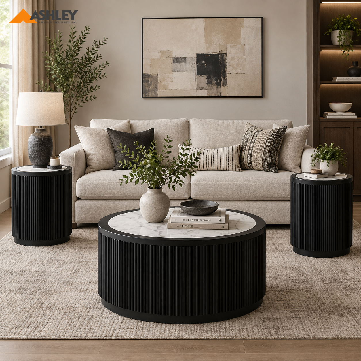 GRAYMAN COFFEE TABLE SET 3 PCS - BLACK