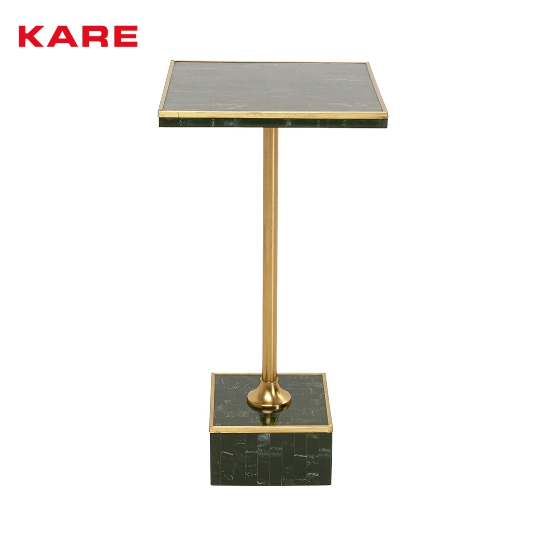 END TABLE 25X25X50CM BLACK AND GOLD