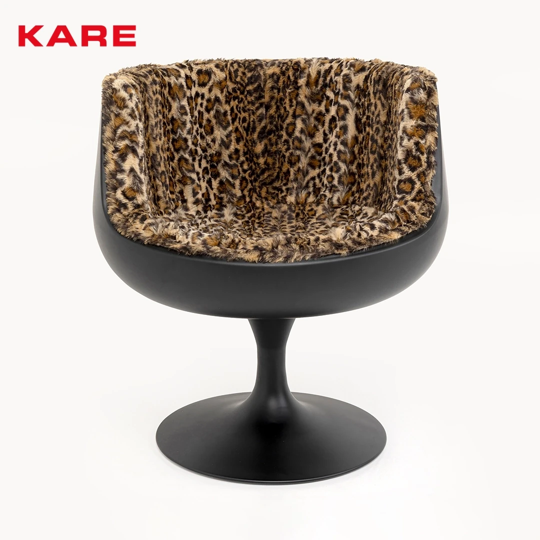SWIVEL ARM CHAIR 62X61X68CM BLACK AND MULTICOLORED