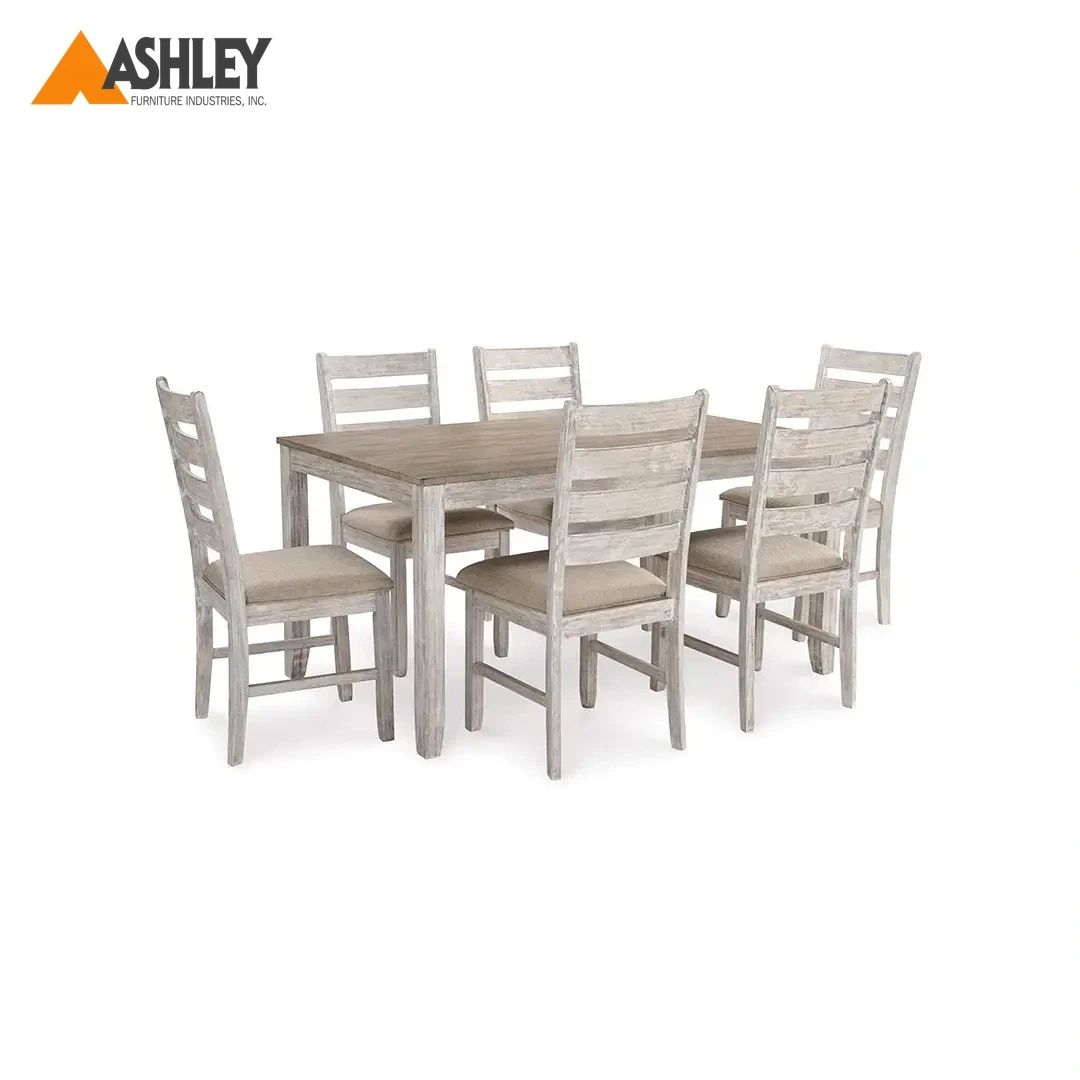 SKEMPTON DINING TABLE SET 6 CHAIRS MADE FROM WOOD,ENGINEERED WOOD