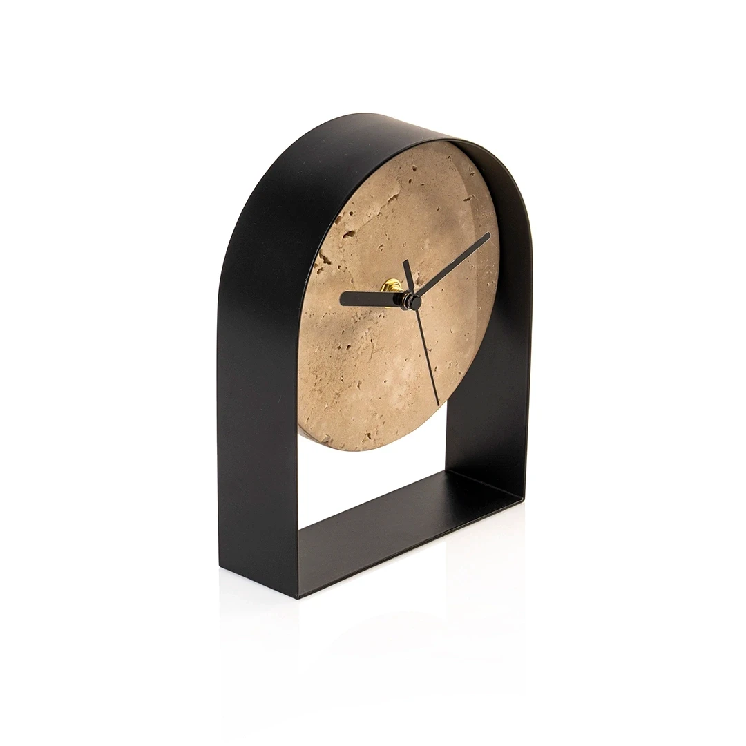 ALUMA TABLE CLOCK BLACK