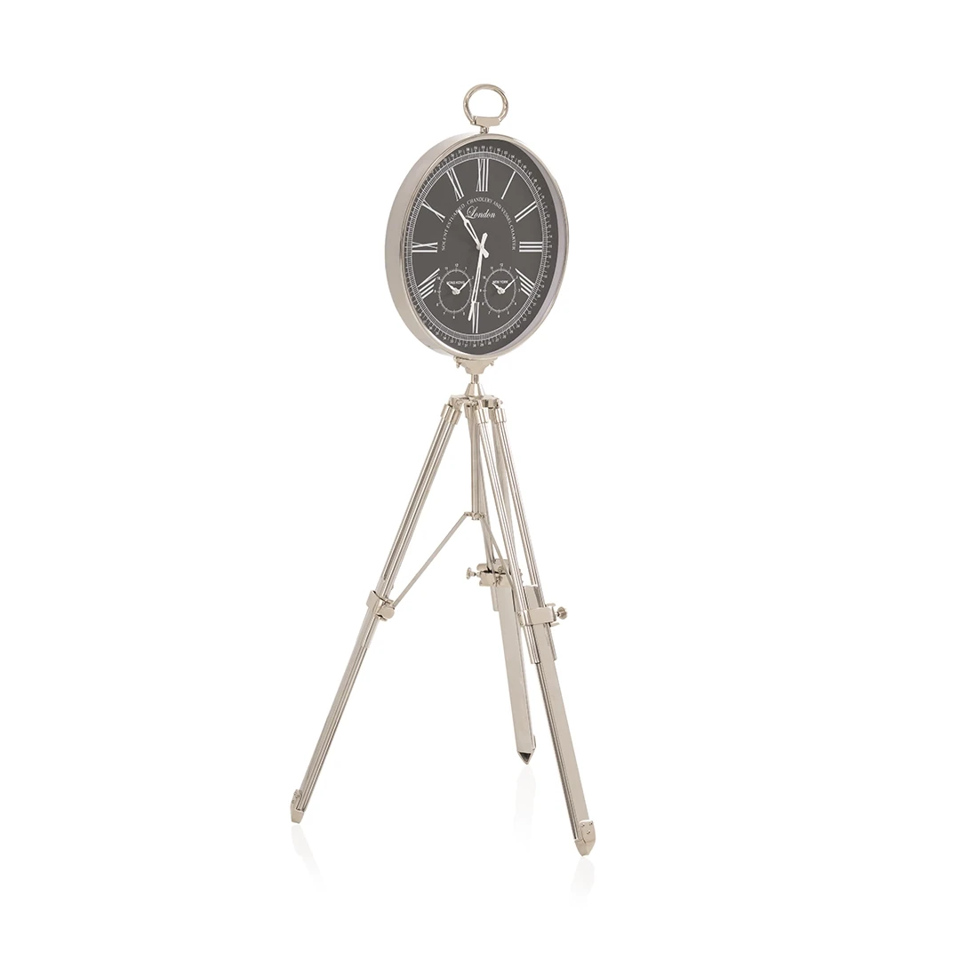 FLOOR CLOCK SILVER