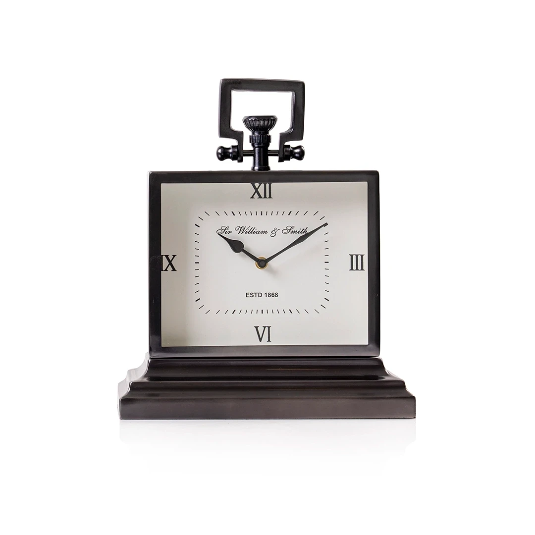 FIORE TABLE CLOCK BLACK
