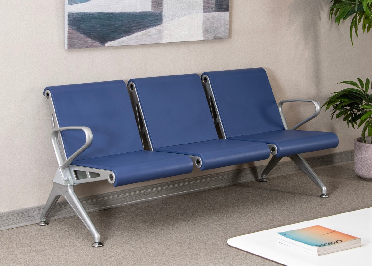 كنبة مكتبية 3 مقاعد مع أيدي ميلو