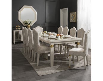 AKRISI DINING TABLE 10 CHAIRS + SIDEBOARD