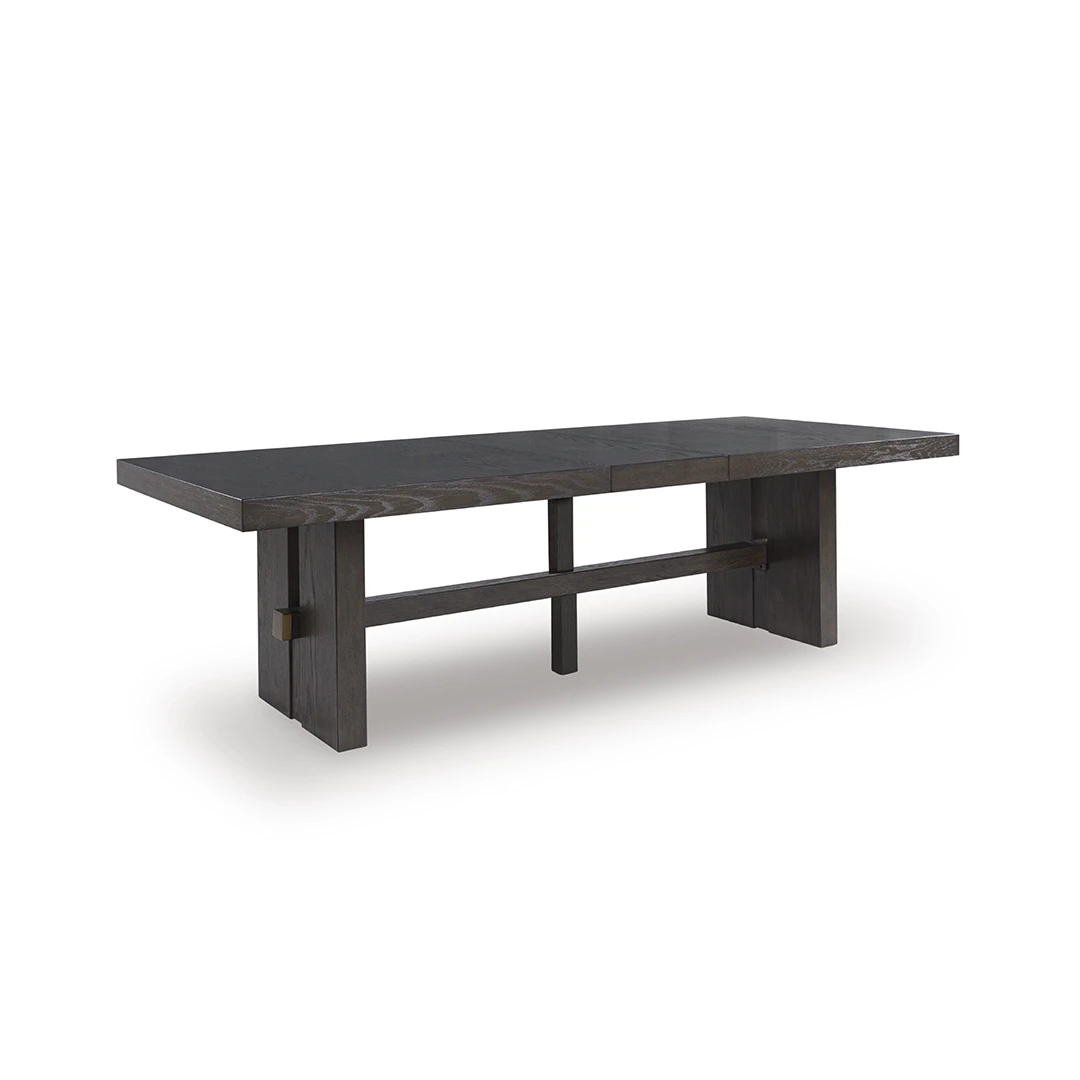BURKHAUS DINING TABLE - DARK BROWN