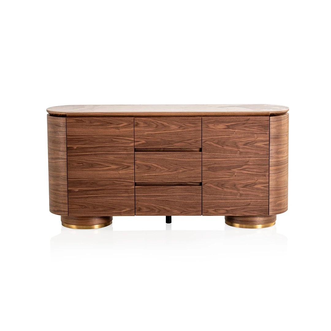 ELEVA WOODEN SIDEBOARD BROWN
