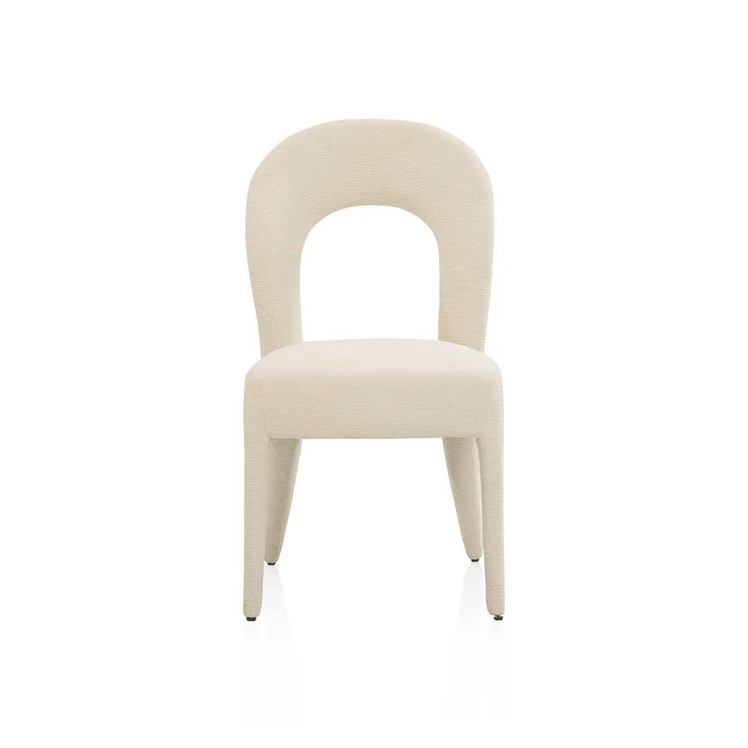 LUXENSYS CHENILLE DINING CHAIR GREIGE