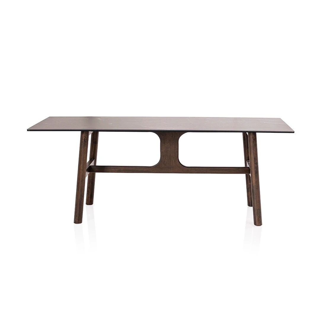 RUMN WOODEN DINING TABLE BROWN