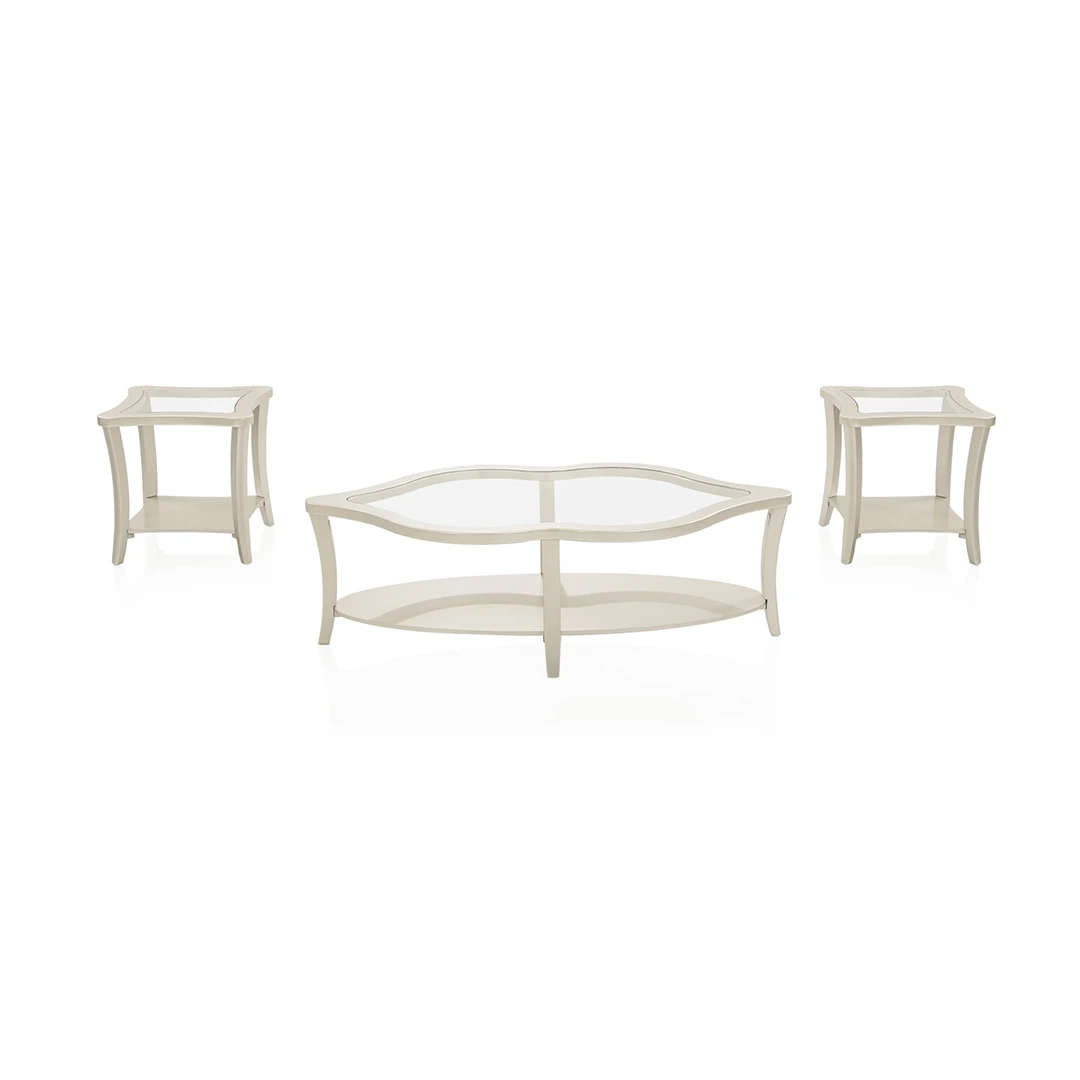 TIAGO COFFEE TABLE SET SILVER