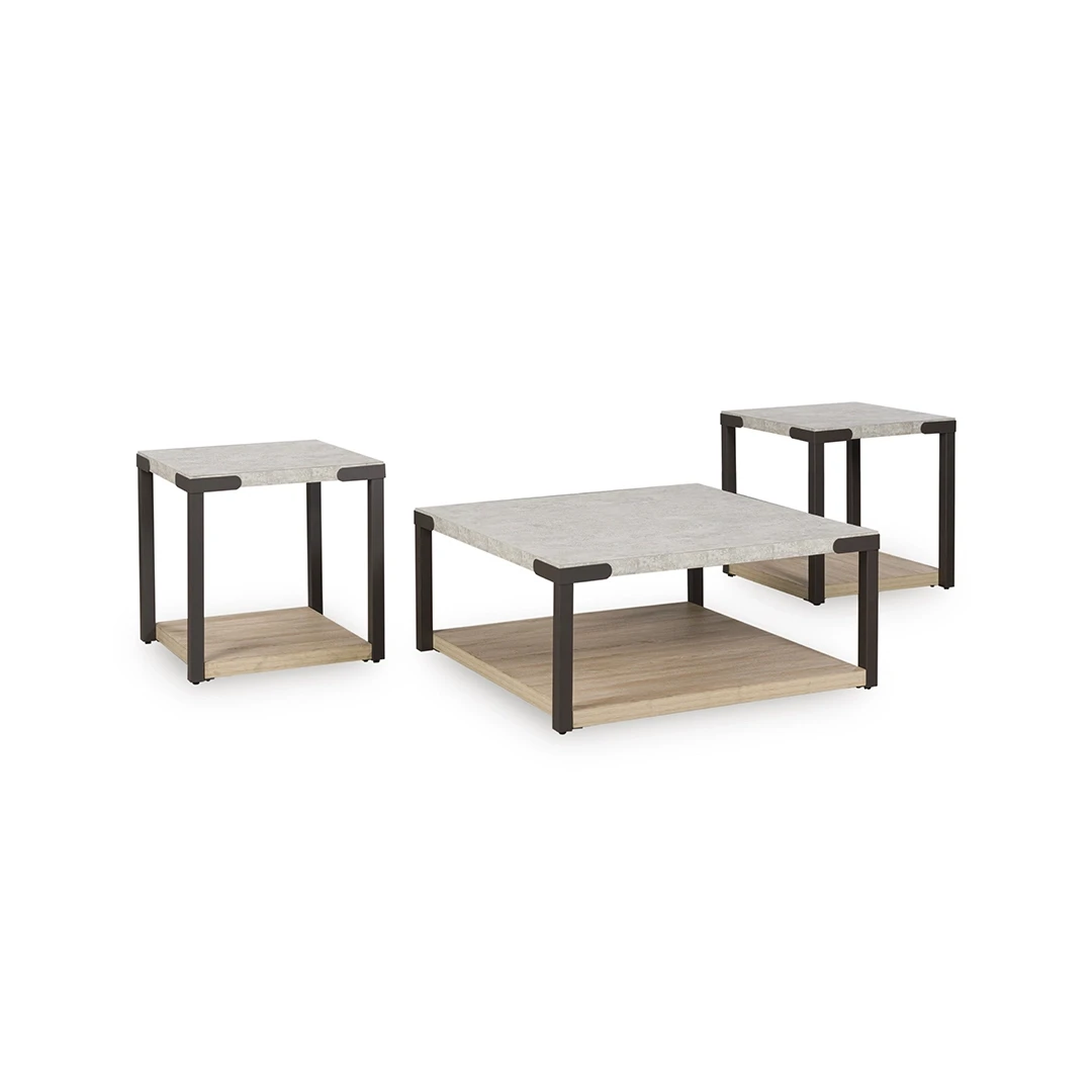 DARTHURST COFFEE TABLE SET BROWN