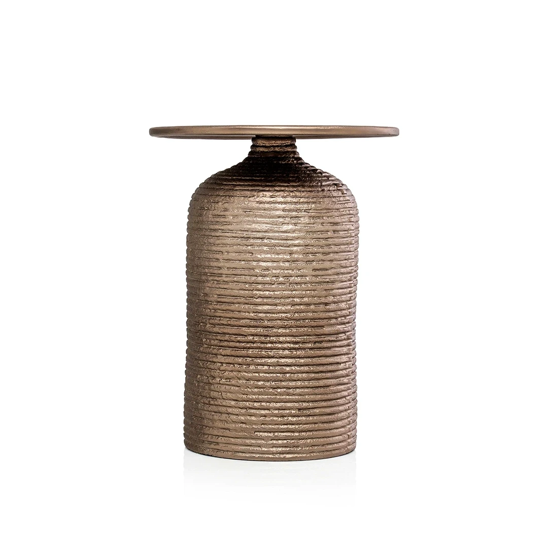 NYGRO METAL SIDE TABLE GOLD 38*38*49 CM