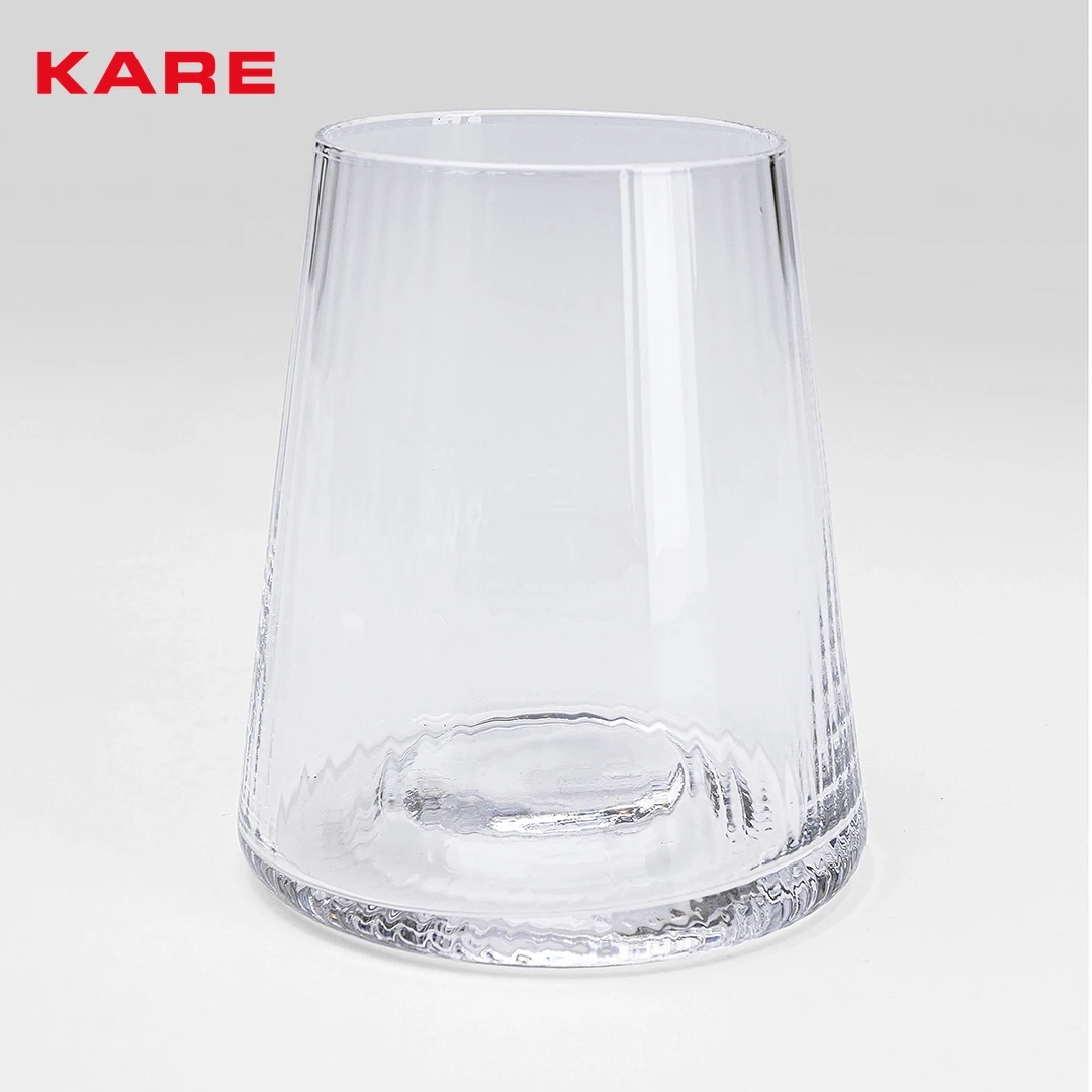 THE RIFFLE DRINKING GLASS 440ML CLEAR W9 * D7 * H11 CM