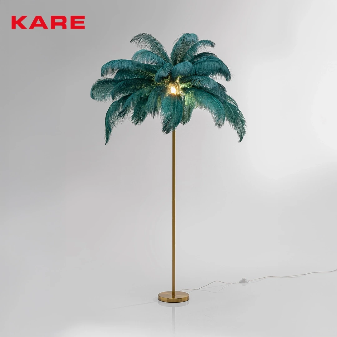 FEATHER PALM FLOOR LAMP 165CM GREEN W90 * D90 * H165 CM