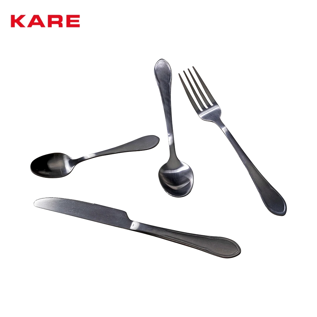 FRANZI  S/16 CUTLERY SET BLACK MADE FROM METAL