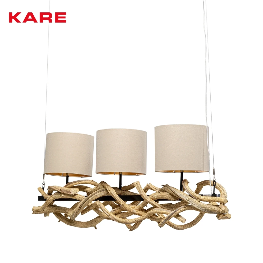 JUNGLE CLUB HANGING LAMP 115CM LIGHT BROWN W115 * D25 * H42 CM