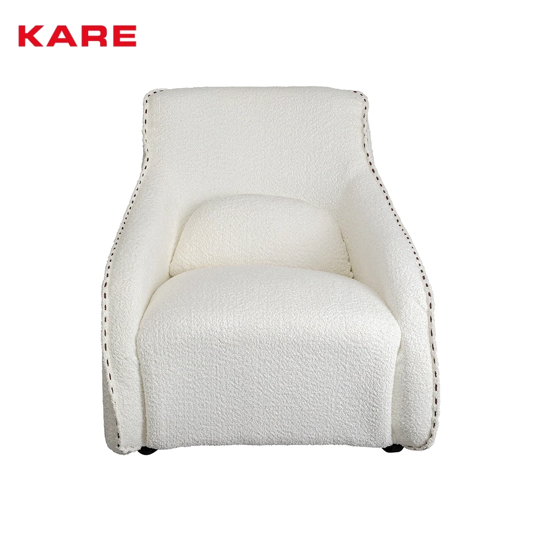 RITMO BOUCLE ROCKING CHAIR SWING WHITE W74 * D74 * H83 CM