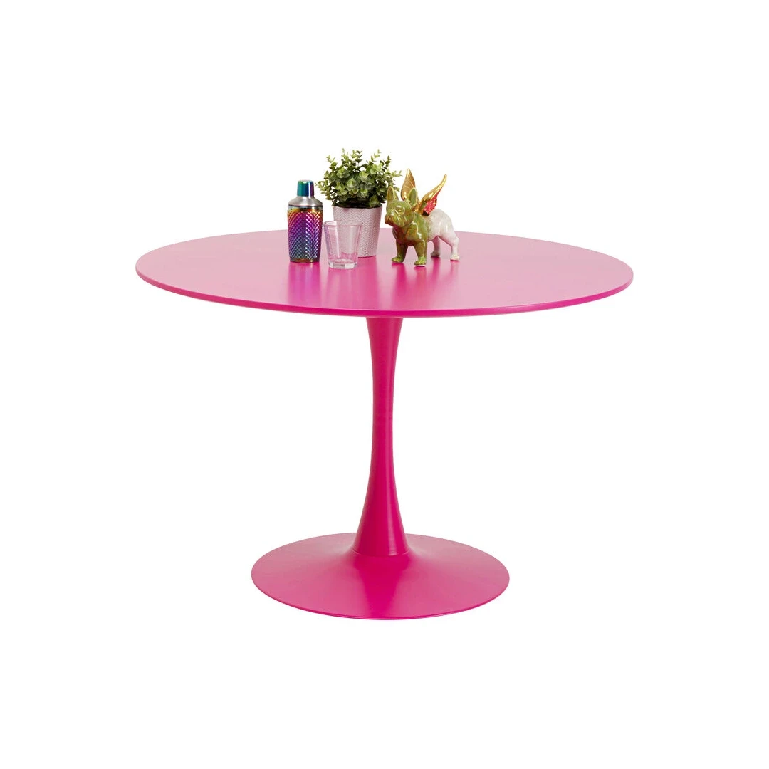 SCHICKERIA WOODEN DINING TABLE PINK 110 * D110 * H74 CM