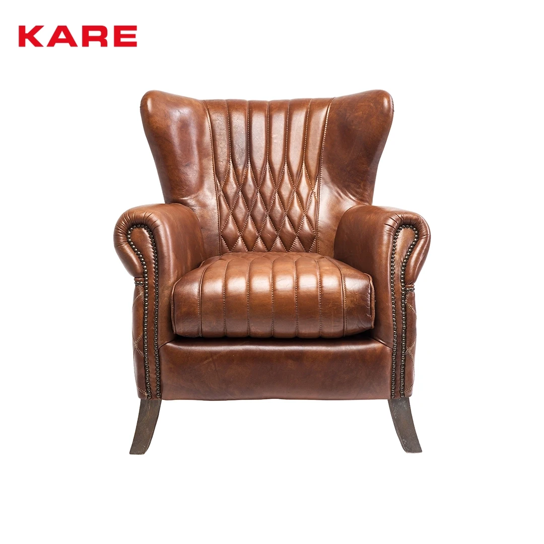 COUNTRY SIDE CHAIR BROWN W79 * D87 * H89 CM