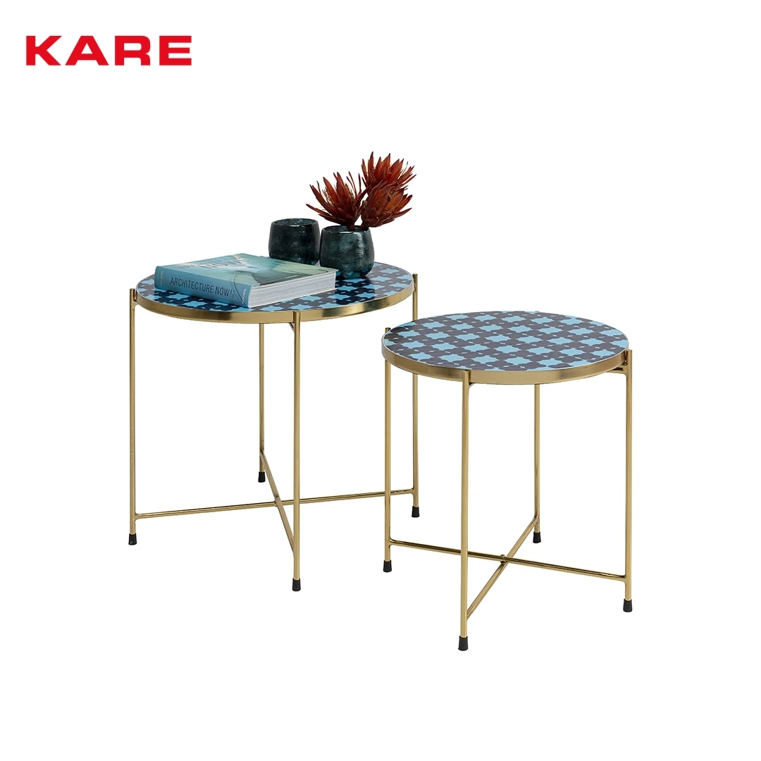 KAALA END TABLE SET OF 2 PCS MADE FROM METAL,POLYRESIN