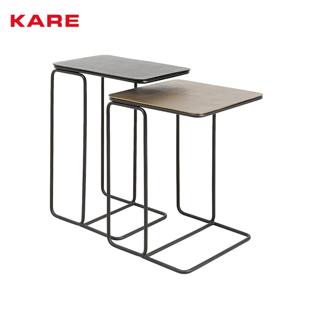 DIEGO END TABLE 2 PCS BLACK W40 * D56 * H40 CM