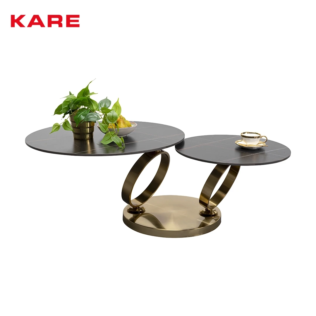 CARALITA CENTER TABLE GOLD MADE FROM METAL,METAL,CERAMIC