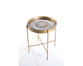 DINO END TABLE GOLD